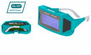 Auto-darkening welding glasses