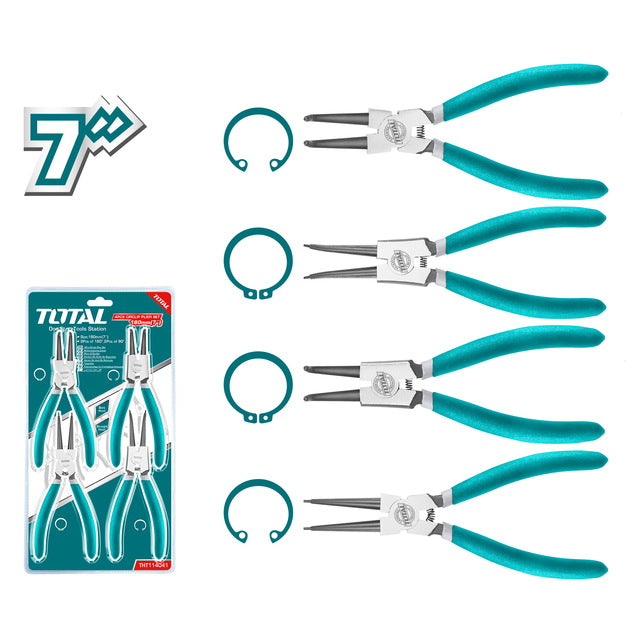 RS PRO | RS PRO 4-Piece Circlip Plier Set, Bent, Straight Tip, 250 mm