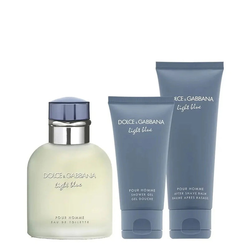 Dolce & Gabbana Light Blue Pour Homme Edt 125ml + Asb 75ml + Sg 50ml Set