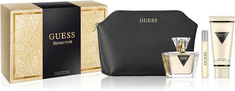 GUESS SEDUCTIVE LAD EDT 75ML+15ML+100ML BLACK POUCH SET