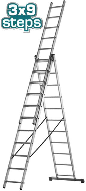 TOTAL 3 SECTION EXTENTION LADDER 3X9 STEPS