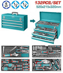TOTAL 132 Pcs tools chest set