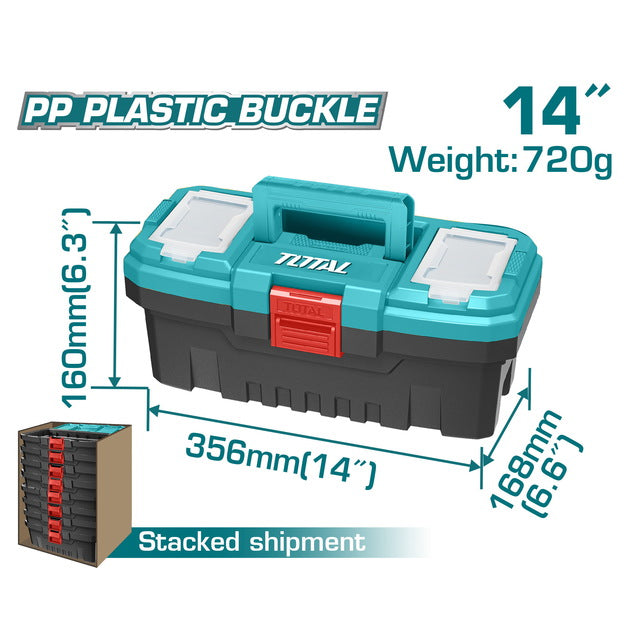 TOTAL Plastic Tool Box 14"