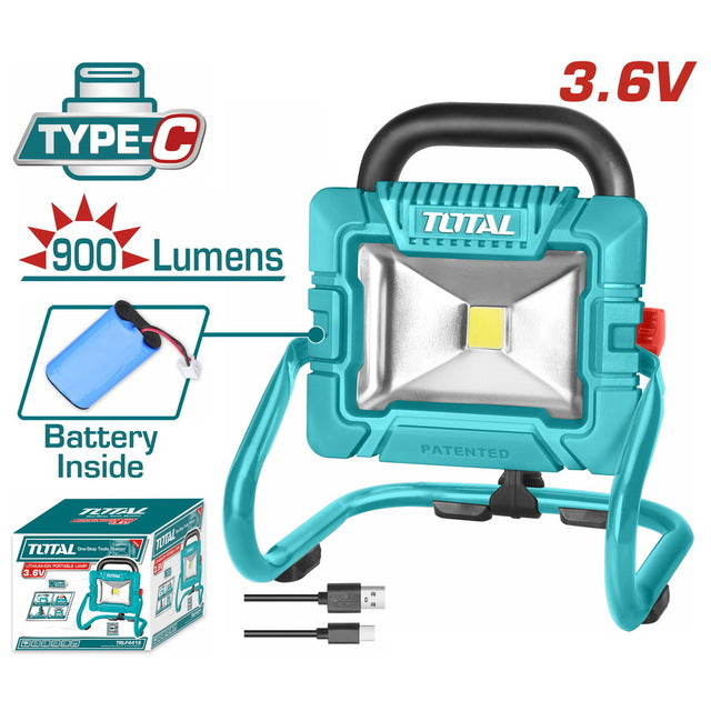 TOTAL Lithium-ion portable lamp 3.6V ( Rechargeable)