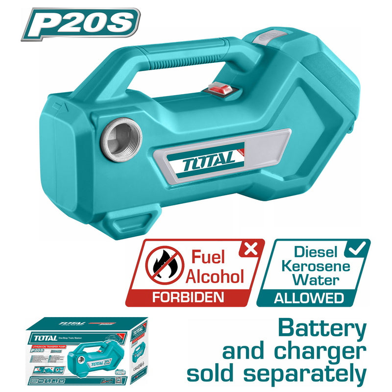 TOTAL Lithium-ion transfer pump 20V