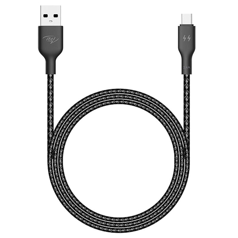 Itel ICD-M23 Nylon Braided Micro-USB Cable, Black