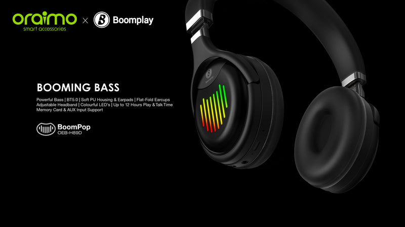 Oraimo OEB-H89D(BOOMING BASS)  Bluetooth Wireless Headphone