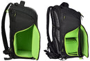 Black Plain DSLR Camera Backpack with Crossed Shoulder Strap