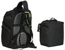 Black Plain DSLR Camera Backpack with Crossed Shoulder Strap