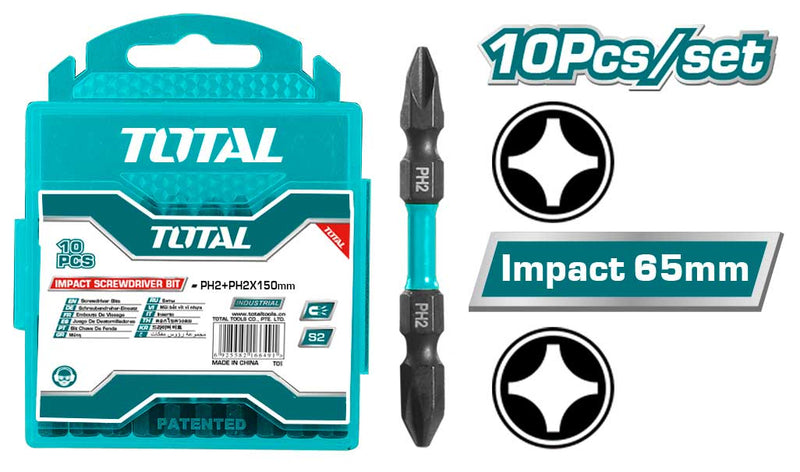 TOTAL IMPACT SCREWDRIVER BIT PH2 65mm Q10