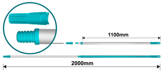 TELESCOPIC ROD ALUMINIUM 200cm