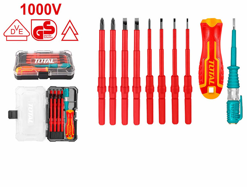 10 Pcs Interchangeable Insulated Screwdriver Set